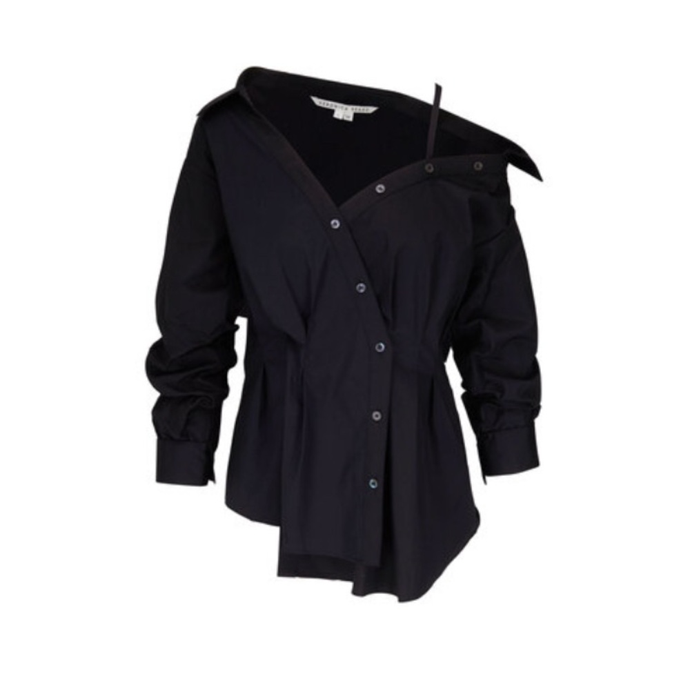 Veronica Beard Black Tomasi Off-The-Shoulder Top